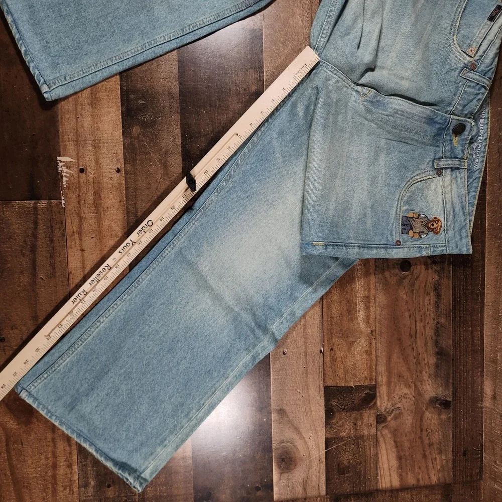 Polo Ralph Lauren Bear Baggy Jeans Mens 34x27 Blue Pants Dubai Preppy